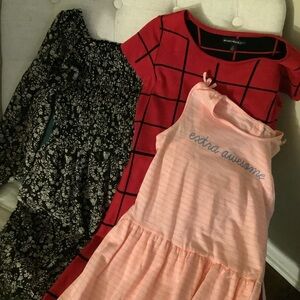 3 dresses girls size 10 like new.